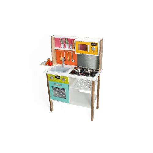 KIDWAY - Ma cuisine en bois - Imitation - 3 ans et +