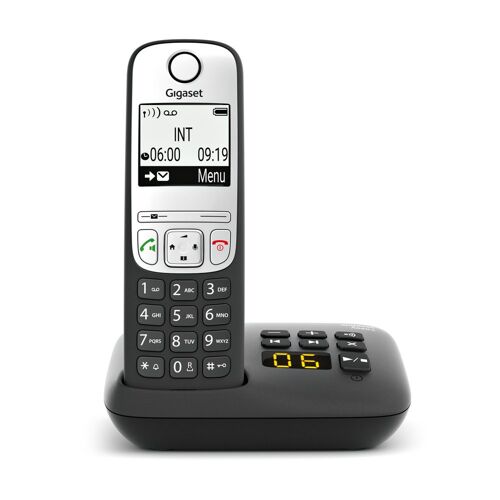 Téléphone Fixe Sans Fil Gigaset A660A Solo Noir Avec Répondeur