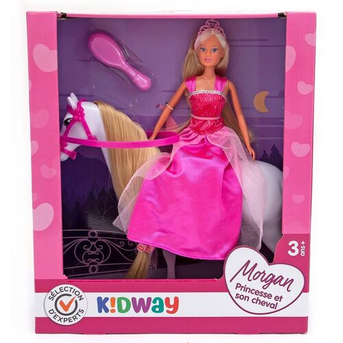 Sélection d¿Experts - Kidway - Morgan princesse et son cheval - Poupée mannequin - 3 ans et +
