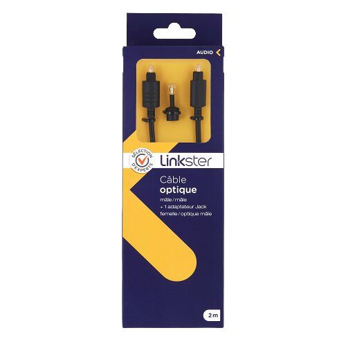 Cable optique mâle/mâle - adapteur jack - 2m - Sélection d¿Experts - Linkster