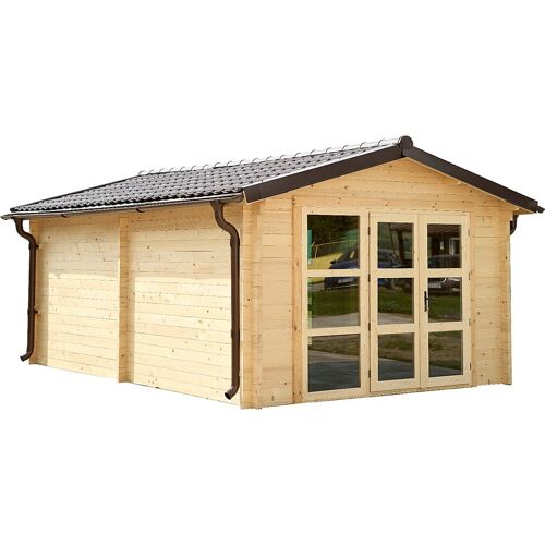 Abri Chalet Madriers Bois Massif / 60 Mm / Surface Extérieure 25