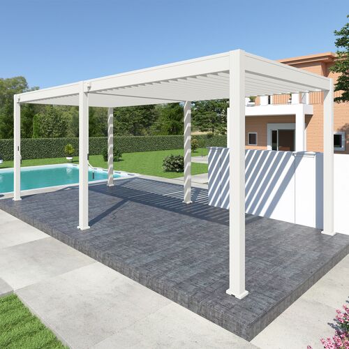 Pergola Bioclimatique Autoportée Collection Vs 3x6m Blanche