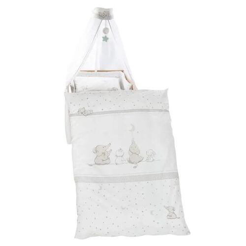 Parure De Lit Bébé Roba Sternenzauber 4 Pcs - Housse De Couette + Taie D'oreiller + Ciel Et Tour De Lit