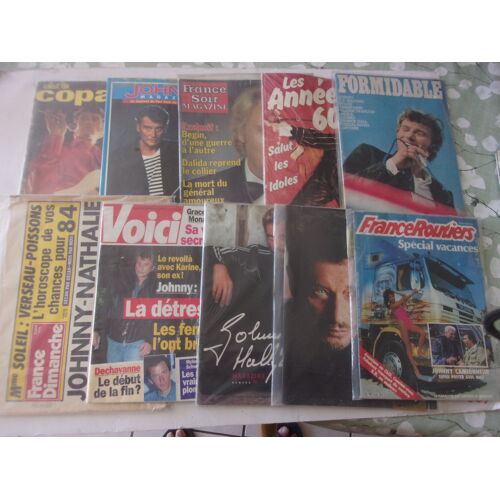 10 Magazines Avec Hallyday