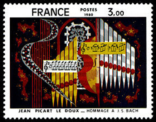 Timbre France 1980 Neuf- Tapisserie De Jean Picart Le Doux - Hommage À J-S Bach - 3.00 Yt 2107