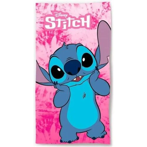 Serviette De Plage - Disney - Stitch - Rose - 140x70 Cm - 100% Polyester