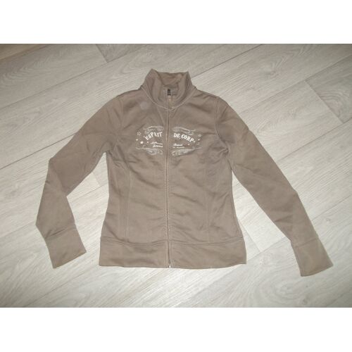Veste Sweat Esprit Zippée Marron Taupe Taille M Tbe