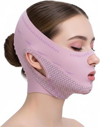 Kalanka-V Line Masque De Levage Du Visage, Sangle De Levage Double Réducteur De Menton Respirante, Sangles Amincissantes En Forme De V Pour Les Joues Affaissées De La Mâchoire, Ceinture De Levage Du 