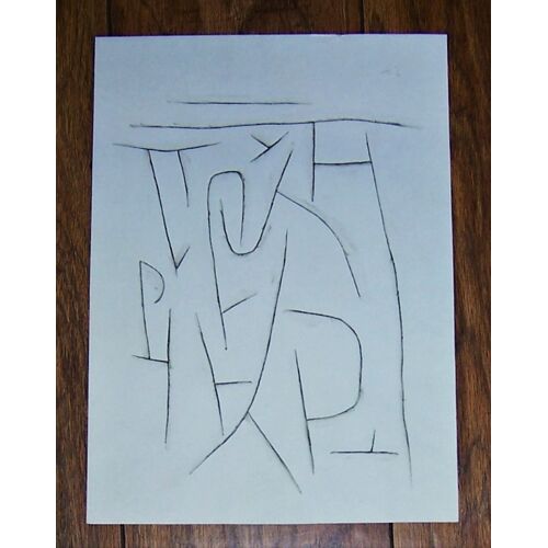 Reproduction Sur Papier Canson De Peinture Abstraite 26 X 36 Cm