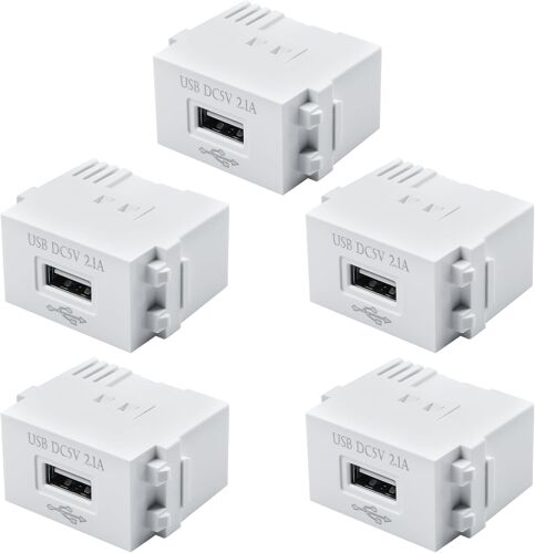 KALANKA-Lot de 5 modules d'alimentation USB : prise 220 V vers transformateur 5 V, prise de charge USB 2,1 A adaptateur de commutation pour smartphones et appareils USB