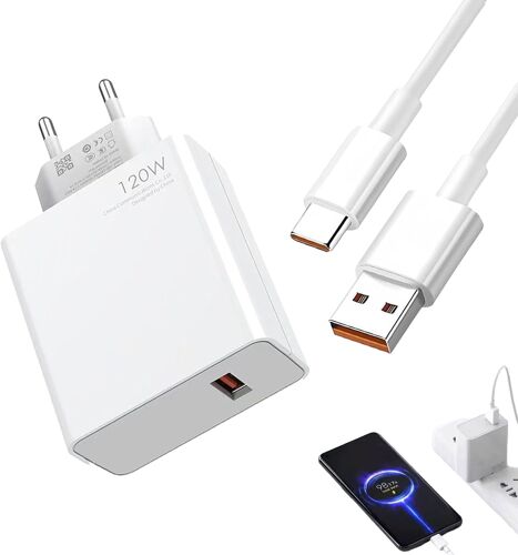 KALANKA-120W Chargeur pour Xiaomi, avec Type C Cable 1M,120W Chargeur Rapide USB, pour Redmi K80 K70 Note 14 Pro Plus Xiaomi 14 14T 13 13T 12S Pro Lite,pour Redmi Note 13/12/11s/10Pro/POCO X6/M6/F5/X