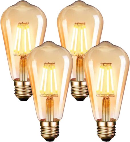 Kalanka-- Set 4 - Ampoule E27 Vintage 2700k Led - Grosse Ampoule Vintage E27 - Ampoule D¿¿Corative Led Int¿¿Rieur - Ampoule E27 Led Edison
