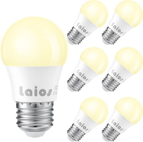 Kalanka-Ampoule Led E27 3w(¿¿Quivalent 30w), Blanc Chaud(2700k) Ampoules Led A15/G45, 300lm, Non Dimmable, Lot De 6