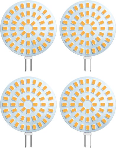 Kalanka-Ampoule G4 Led 3w, ¿¿Quivalent Ampoule Halog¿¿Ne 30w, Ac/Dc 12v, 400lm, Blanc Chaud 2700k, 48 * 2835 Smd, G4 Ampoule Ronde Led Pour Lumi¿¿Re D'armoire, ¿¿Clairage Encastr¿¿, 4 Pi¿¿Ces