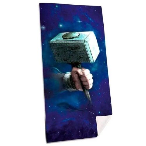 Serviette De Plage - Marvel - Thor - 75x150cm - 100% Coton - Lavable