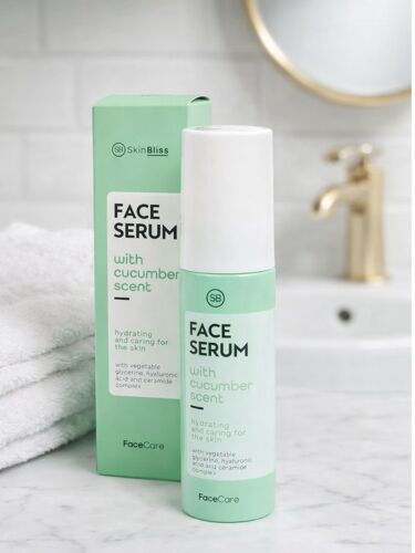 Sérum Hydratant Visage Concombre 100 Ml, Acide Hyaluronique & Céramides Anti-Âge 