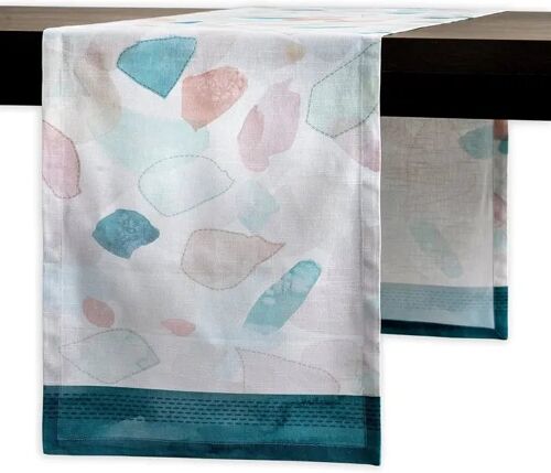 Chemin De Table - Maison D'hermine - Pique-Nique D'été - 100% Coton - Lavable En Machine - 14,50 X 72 Pouces