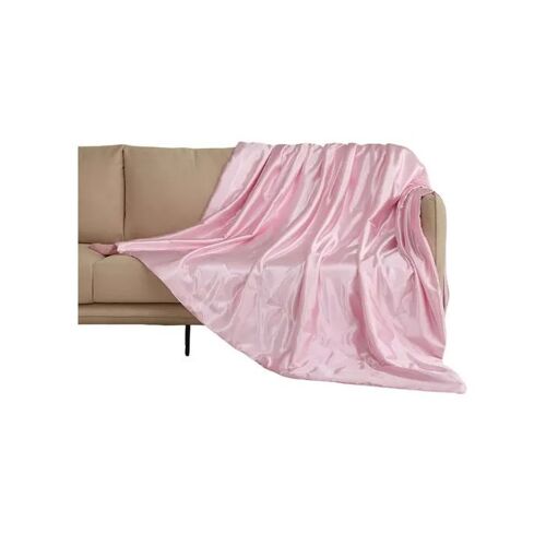 Couverture - 220x240 Cm - Double Face Peluche De Lapin - Polaire Épaisse - Oeko¿Tex (Rose)