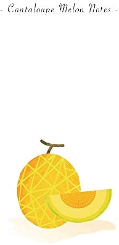 Cantaloupe Melon Notes: 6x9 Ruled Lined Notebook - Watercolor Texture Fruit Illustration Cover. Matte Softcover And White Interior Papers.