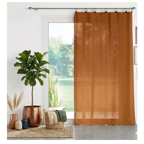 Panneau A Anneaux Voile Tisse 140 X 240 Cm Linke Camel
