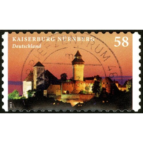 Timbre Oblitéré Deutschland, Kaiserburg Nürnberg, 2013, 58