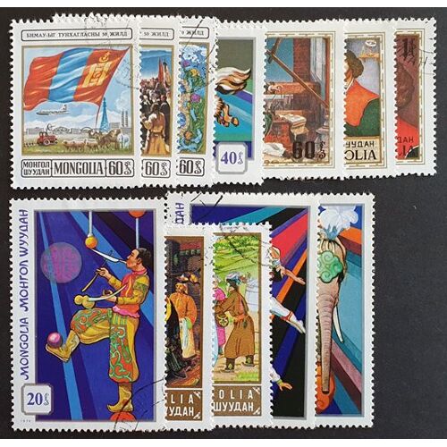 Mongolie Oblitéré Lot De 12 Timbres De 1973-74