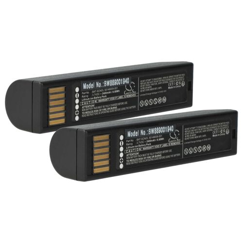 vhbw 2x Batterie remplacement pour Honeywell 50148009-001, BAT-SCN05 pour scanner de code-barre POS (2400mAh, 3,7V, Li-ion)
