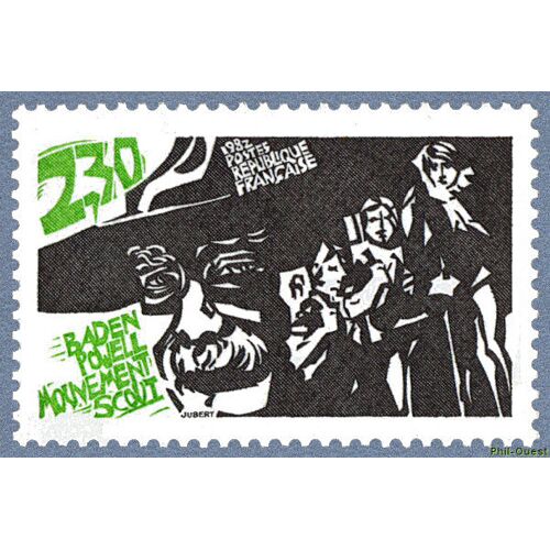 125ème Anniversaire De La Naissance De Lord Baden-Powell Et 75ème Anniversaire Du Mouvement Scout Année 1982 N° 2201 Yvert Et Tellier Luxe