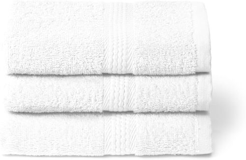 KALANKA-Set de Serviettes de Bain 3 x 40 x 60 cm, Coton 100% Doux et Absorbant pour Salle de Bain, Visage et Usage Quotidien, Serviettes Bidet de Haute qualité, Serviette d'invité résistante aux