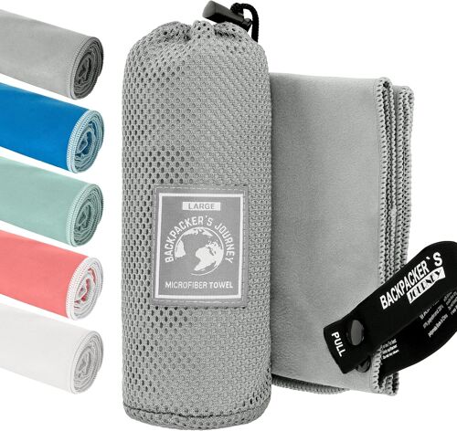 KALANKA-Serviette Microfibre, Serviette Sport Musculation, Serviette Piscine compacte, Ultra-légère et Rapidement sèche, Serviette de Bain Microfibre Parfait pour Sport et la Plage