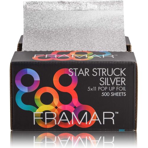 Kalanka-Papier Aluminium Coiffure Star Struck Silver ¿ Licorne Papier Alu Professionnel, Feuilles De Cheveux Pour La Coloration, Coiffeur Accessoires Professionnel, Méches Coiffure - 500 Feuilles 