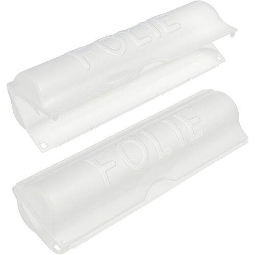 Kalanka-Com-Four® 2x Coupe-Papier - Distributeur De Papier D'aluminium - Distributeur De Film Étirable - Support De Papier (2 Pièces - Transparent)