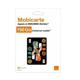 Recharge mobile prépayée - Orange - 150 Go - Appels internationaux inclus - Réseau n°1 France - Ultra-connectivité