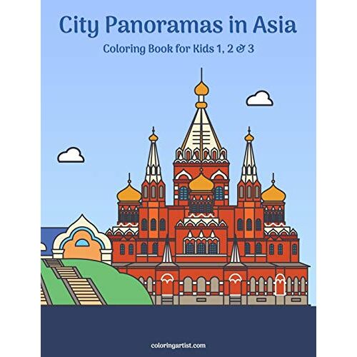 City Panoramas In Asia Coloring Book For Kids 1, 2 & 3