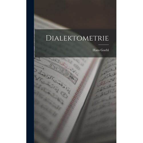 Dialektometrie Paperback Book By Hans Goebl