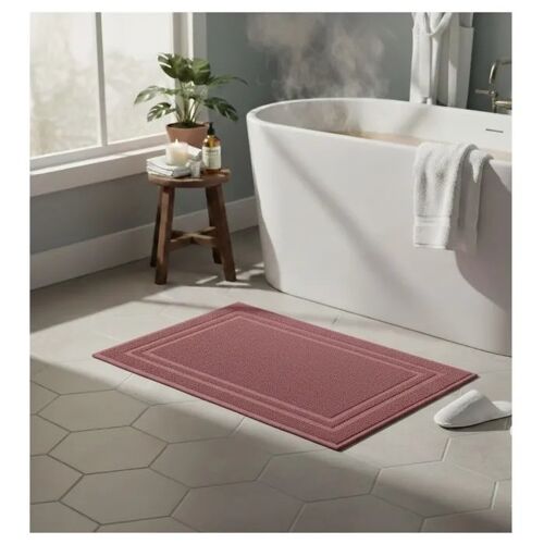 Tapis De Bain En Coton 45 X 70 Cm Lilas Marsala