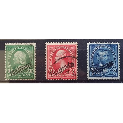Philippines Adm Us Oblitéré N° 176-177-180 Lot De 3 Timbres De 1899-1901
