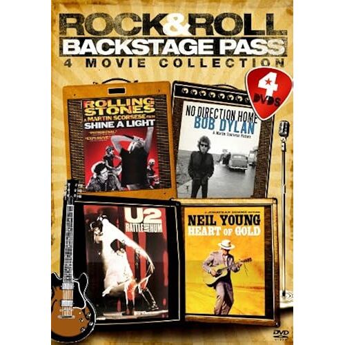 Rock & Roll Backstage Pass: Four-Movie Collection (U2: Rattle & Hum / Bob Dylan: No Direction Home / Rolling Stones: Shine A Light / Neil Young: Heart Of Gold)