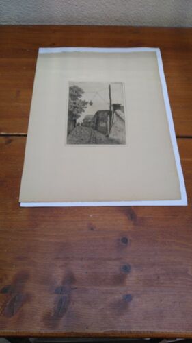 Gravure Xixe. Gravure À L'Eau-Forte "Paris. Montmartre. Rue De La Bonne". (1875, Daté Dans Le Corps De La Grav.) Par Edouard Lefevre.