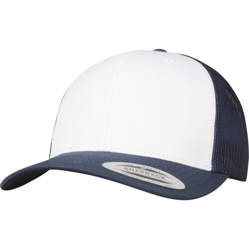 Flexfit Retro Trucker Snapback Cap - Navy / Blanc