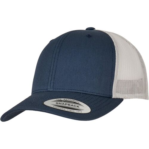 Flexfit Retro Trucker Snapback Cap - Navy / Argent