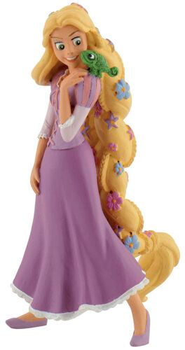Figurine Raiponce Et Pascal Le Caméléon - Série Raiponce (Bullyland)