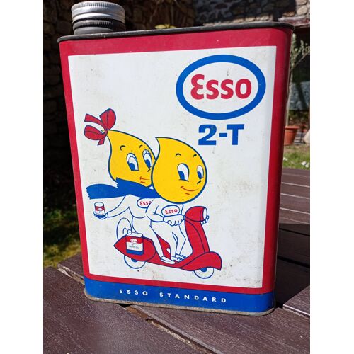 Bidon Huile Esso (Vide !) Vintage