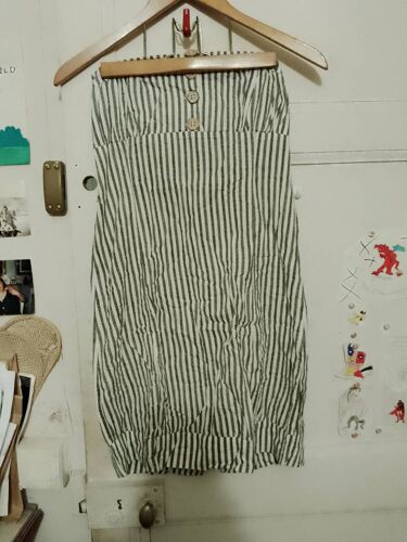 Robe Sans Bretelles Rayée Noir/Blanc 38 M Fash & Glam.