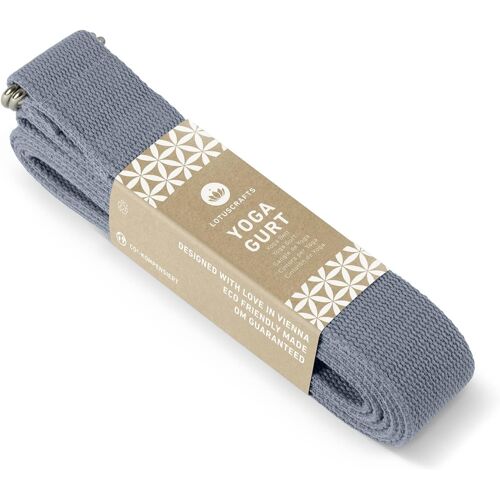 Kalanka-Lotuscrafts Sangle De Yoga, Ceinture De Yoga, 100% Coton Bio, Pour Un Meilleur Étirement, Pour Débutants Et Avancés, 250 X 3,8 Cm