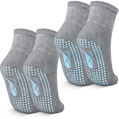 Kalanka-Chaussette Antidérapante, 2 Or 4 Paires De Chaussettes Antidérapantes, Pour Yoga, Pilates, Hôpital, Barre Ou Sports À Domicile Et Exercice À Bout Renforcé Et À La Cheville