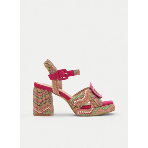 Sandales Multicolores Fuchsia Avec Plateforme