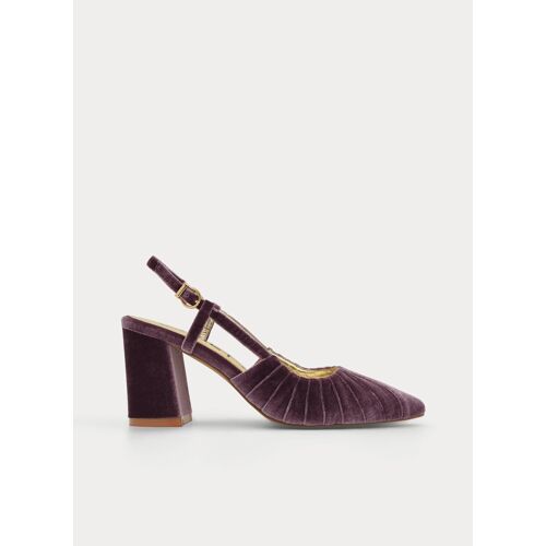 Chaussure En Velours Découpée L¿arrière Mauve