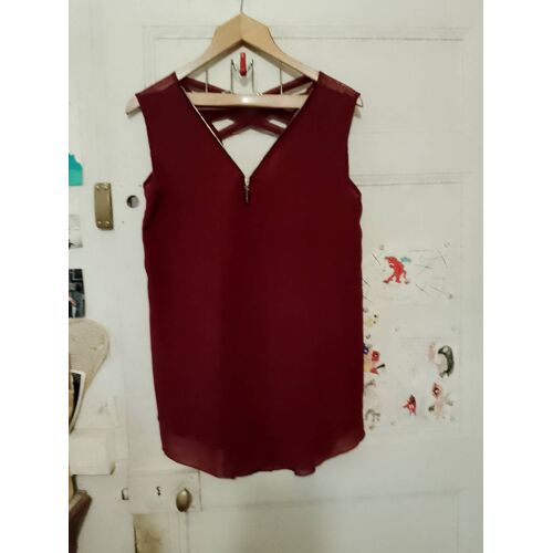 Top Zippé Bordeaux Dos Croisé 40 L.