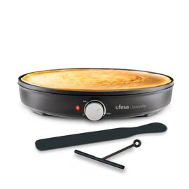 Crêpière électrique - Ufesa - 1000W - Plaque antiadhésive 30 cm - Contrôle de température réglable - Sécurité thermique